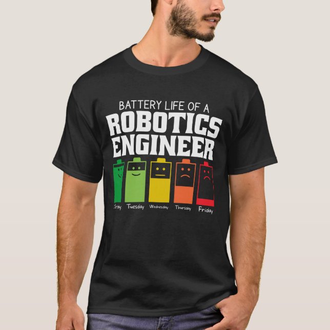 Camiseta Autonomia Da Bateria De Um Engenheiro Robótico (Frente)