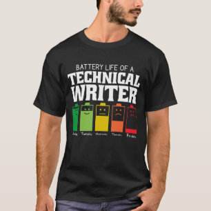 Camiseta Autonomia Da Bateria De Um Escritor Técnico