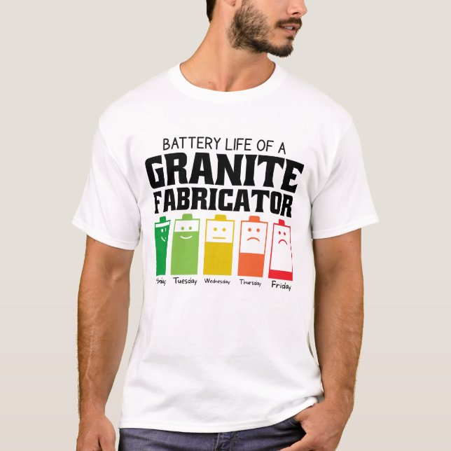 Camiseta Autonomia Da Bateria De Um Fabricador Granito (Frente)