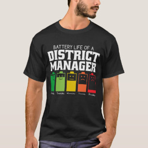 Camiseta Autonomia Da Bateria De Um Gerente Do Distrito