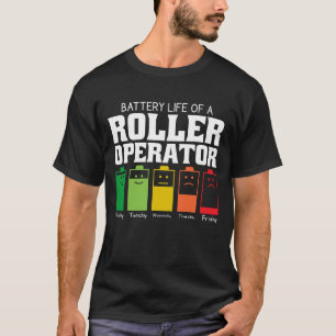 Camiseta Autonomia Da Bateria De Um Operador De Cilindro