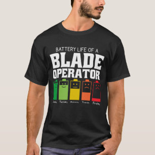 Camiseta Autonomia Da Bateria De Um Operador De Lâmina