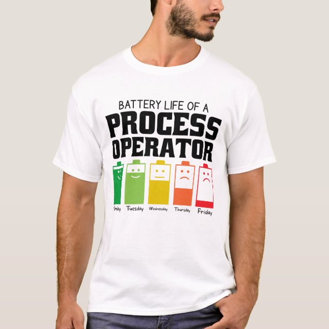 Camiseta Autonomia Da Bateria De Um Operador De Processo (Frente)