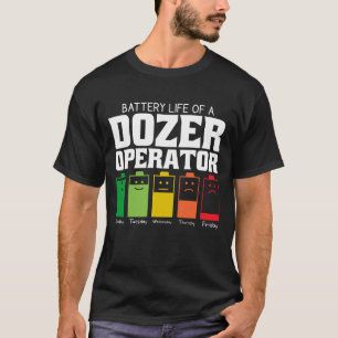 Camiseta Autonomia Da Bateria De Um Operador Do Dozer