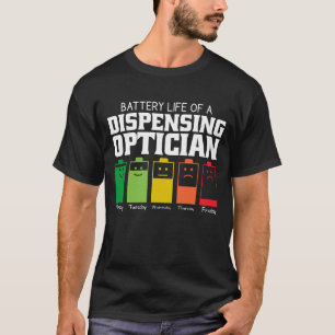 Camiseta Autonomia Da Bateria De Um Óptico Dispensante