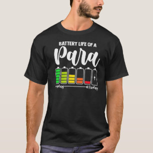 Camiseta Autonomia Da Bateria De Um Paraprofissional