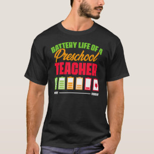 Camiseta Autonomia da bateria de um professor de pré-escola