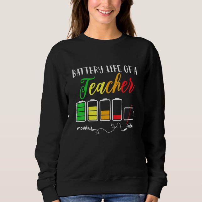 Camiseta Autonomia Da Bateria De Um Professor Vida 1 (Frente)