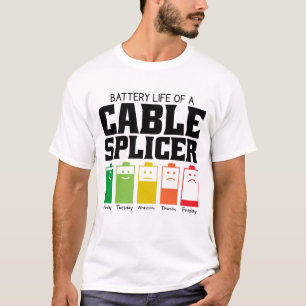 Camiseta Autonomia Da Bateria De Um Splicer De Cabo