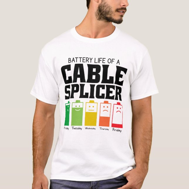 Camiseta Autonomia Da Bateria De Um Splicer De Cabo (Frente)