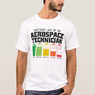 Camiseta Autonomia Da Bateria De Um Técnico Aeroespacial