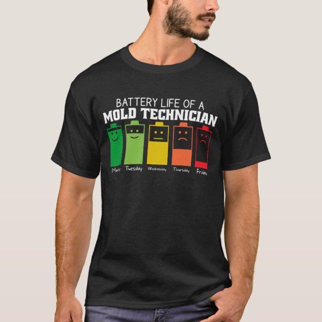 Camiseta Autonomia Da Bateria De Um Técnico De Molde (Frente)