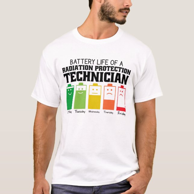 Camiseta Autonomia Da Bateria De Um Técnico De Proteção Con (Frente)