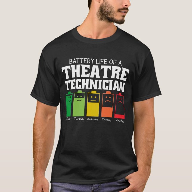 Camiseta Autonomia Da Bateria De Um Técnico De Teatro (Frente)