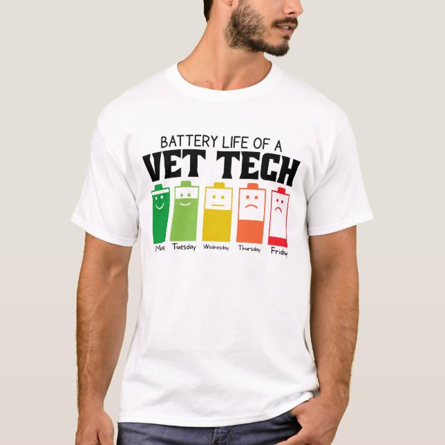 Camiseta Autonomia Da Bateria De Um Técnico De Vet (Frente)