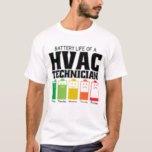Camiseta Autonomia Da Bateria De Um Técnico HVAC