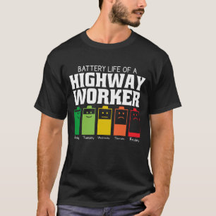 Camiseta Autonomia Da Bateria De Um Trabalhador De Autoestr