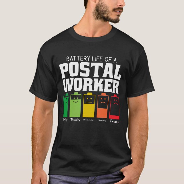 Camiseta Autonomia Da Bateria De Um Trabalhador Postal (Frente)