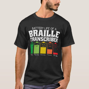 Camiseta Autonomia Da Bateria De Um Transcritor Braille
