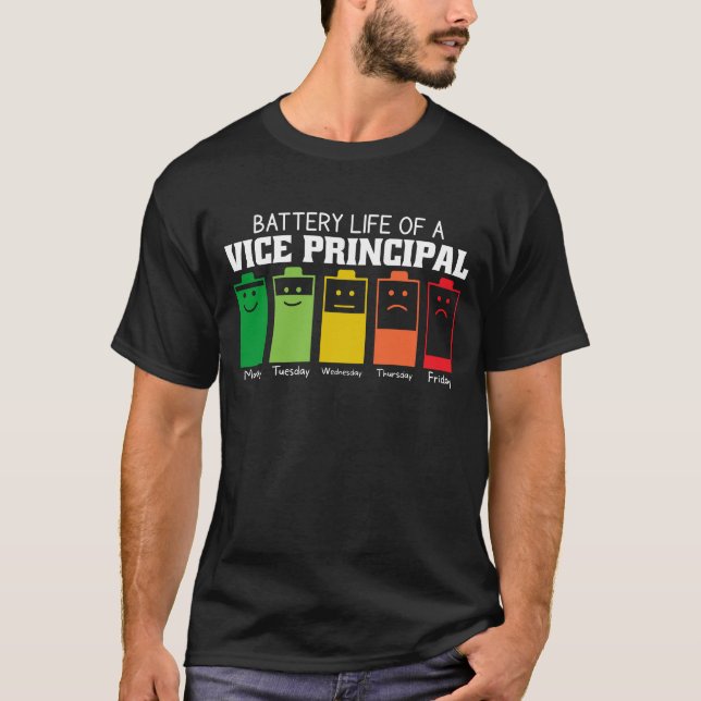Camiseta Autonomia Da Bateria De Um Vice-Principal (Frente)