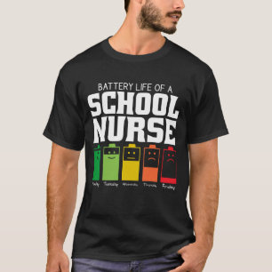 Camiseta Autonomia Da Bateria De Uma Enfermeira Escolar