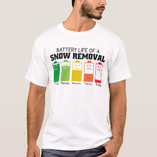 Camiseta Autonomia Da Bateria De Uma Remoção De Neve