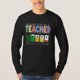 Camiseta Autonomia da bateria de uma sala de aula engraçada