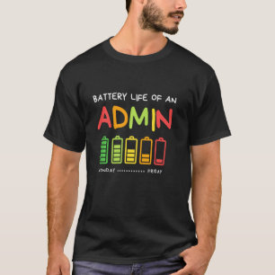 Camiseta Autonomia Engraçada Da Bateria De Um Escritório De