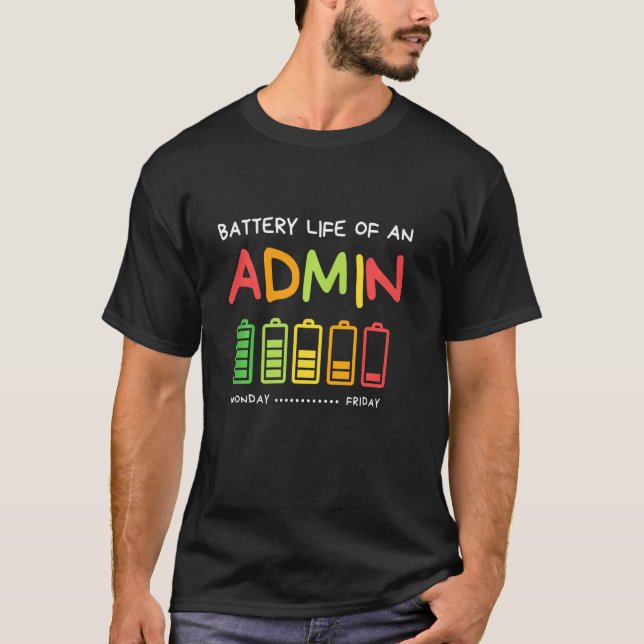 Camiseta Autonomia Engraçada Da Bateria De Um Escritório De (Frente)