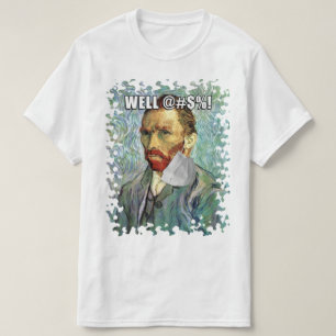 Camiseta Autoretrato engraçado Van Gogh com máscara de m