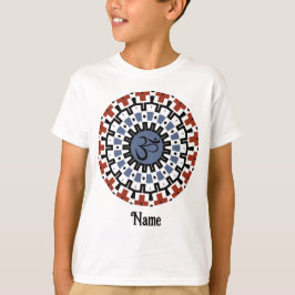 Camiseta Autoria Espiritual Mandala Yoga Om Blue Rust Perso
