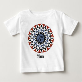 Camiseta Autoria Espiritual Mandala Yoga Om Blue Rust Perso