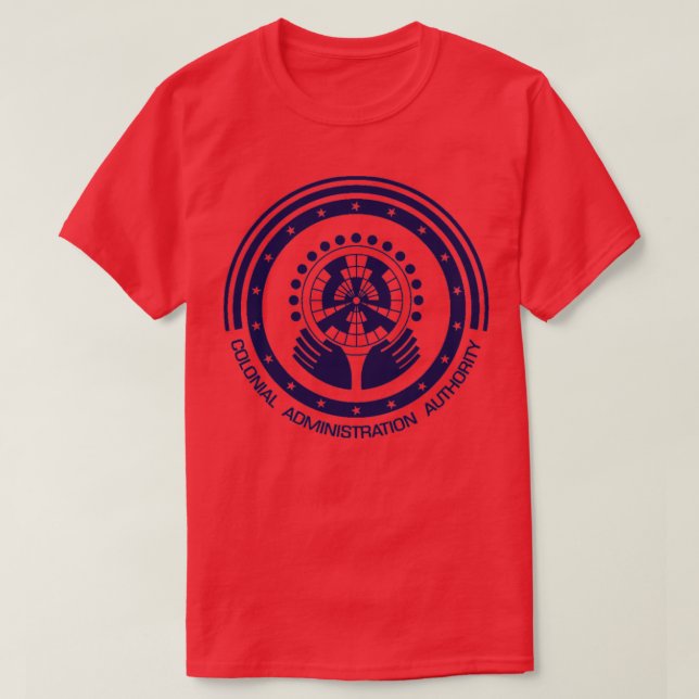 Camiseta Autoridade de Administração Colonial (Frente do Design)