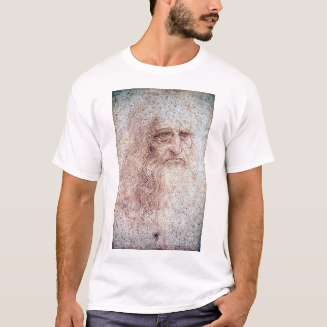 Camiseta Autorretrato, Leonardo da Vinci (Frente)