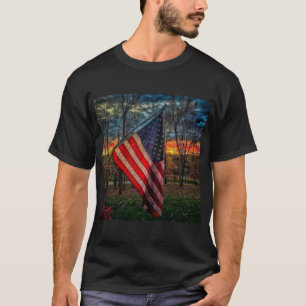 Camiseta Autumn American Flag #USAPatriotGraphics ©