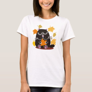 Camiseta Autumn Black Cat
