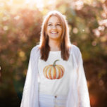 Camiseta Autumn Bliss Watercolor<br><div class="desc">Abraçar as matizes da colheita com nossa camiseta de abóbora de aquarela cativante! 🍁 design artístico perfeito para indivíduos que adoram as vibrações do outono. Pegue esta design exclusiva como um presente de Ação de Graças na moda para seu amigo ou parente que também ama a moda digital. O design...</div>