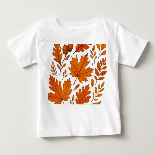 Camiseta Autumn Botanic - Folhas de outono (Frente)