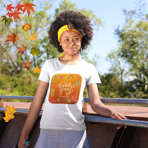 Camiseta Autumn Deixa A Reunião Familiar De Ação De Graças
