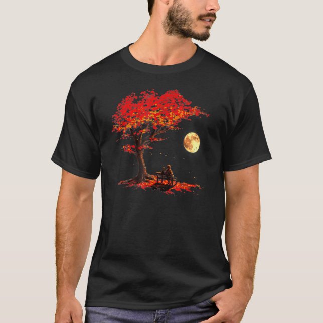 Camiseta Autumn Fall Deixa Astronauta Lua Com Cat Outer S (Frente)