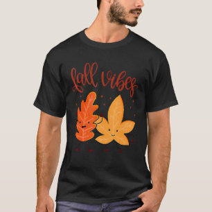 Camiseta Autumn Fall vibe folhas bonitas de outono