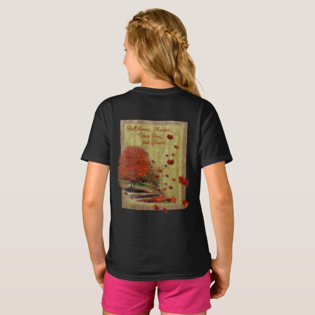 Camiseta Autumn Falling Deixa Paisagem (Parte Traseira Completa)