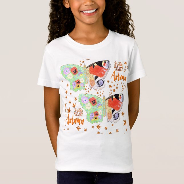 Camiseta Autumn Floral Butterfly (Frente)