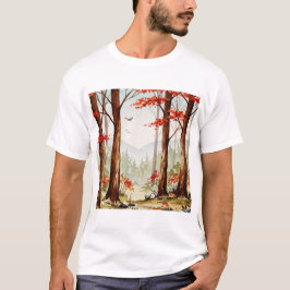 Camiseta Autumn forest scene