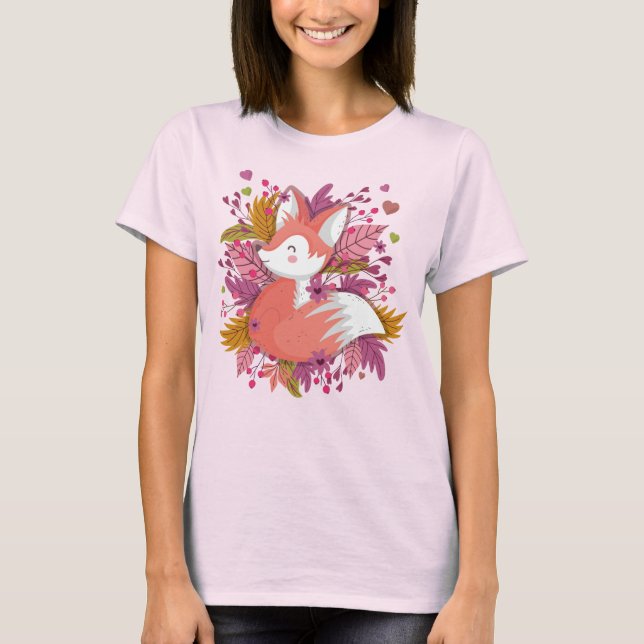 Camiseta Autumn Fox & Berries (Frente)