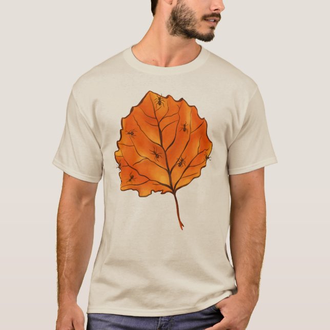 Camiseta Autumn Leaf Orange Nature Lover (Frente)