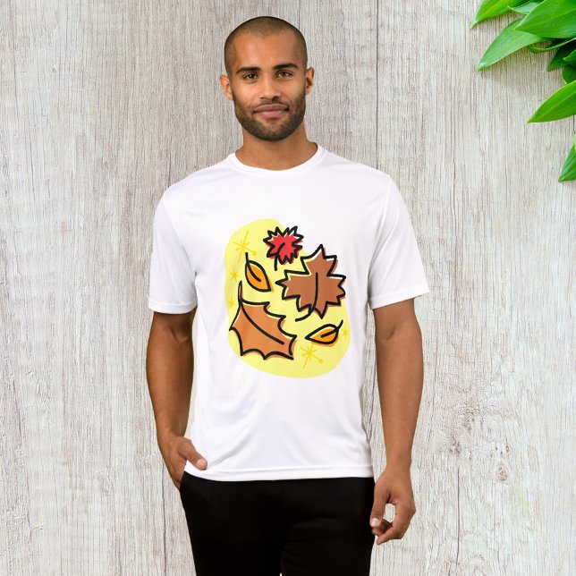 Camiseta Autumn Leaves Caem Coloridos Arte Sazonal Folha (Criador carregado)