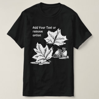 Camiseta Autumn Leaves e Acorn Sketch