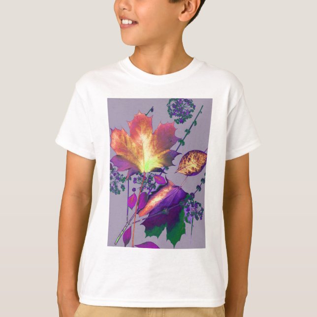 Camiseta Autumn Leaves em Lilac (Frente)