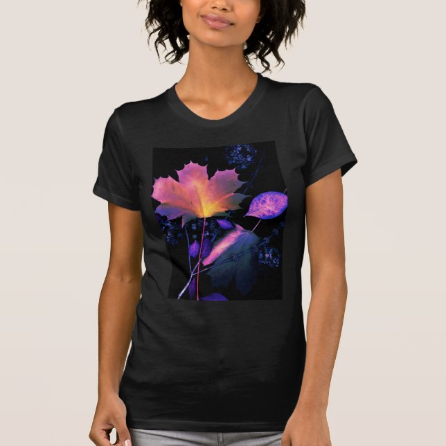 Camiseta Autumn Leaves em Neon (Frente)